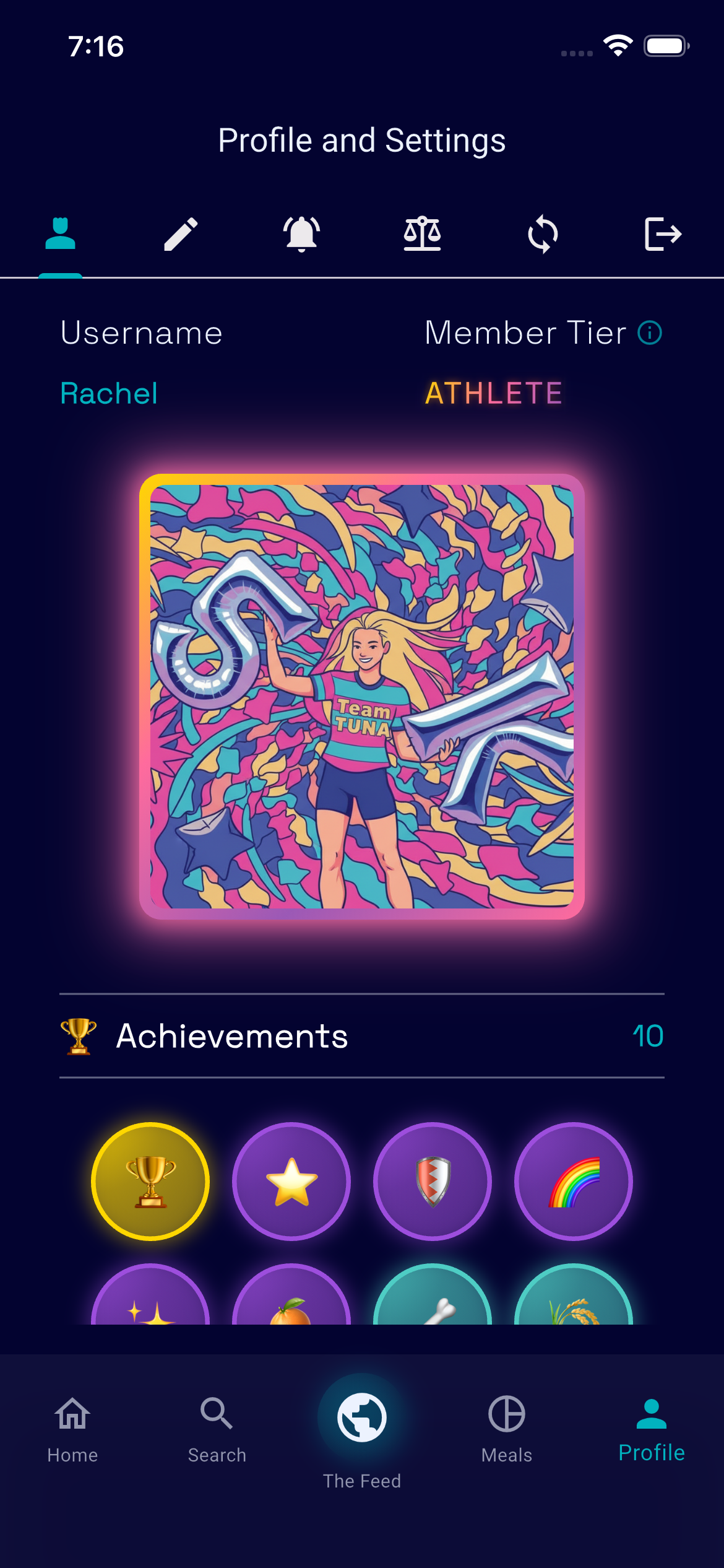 Daily Stats & Profile - View 1