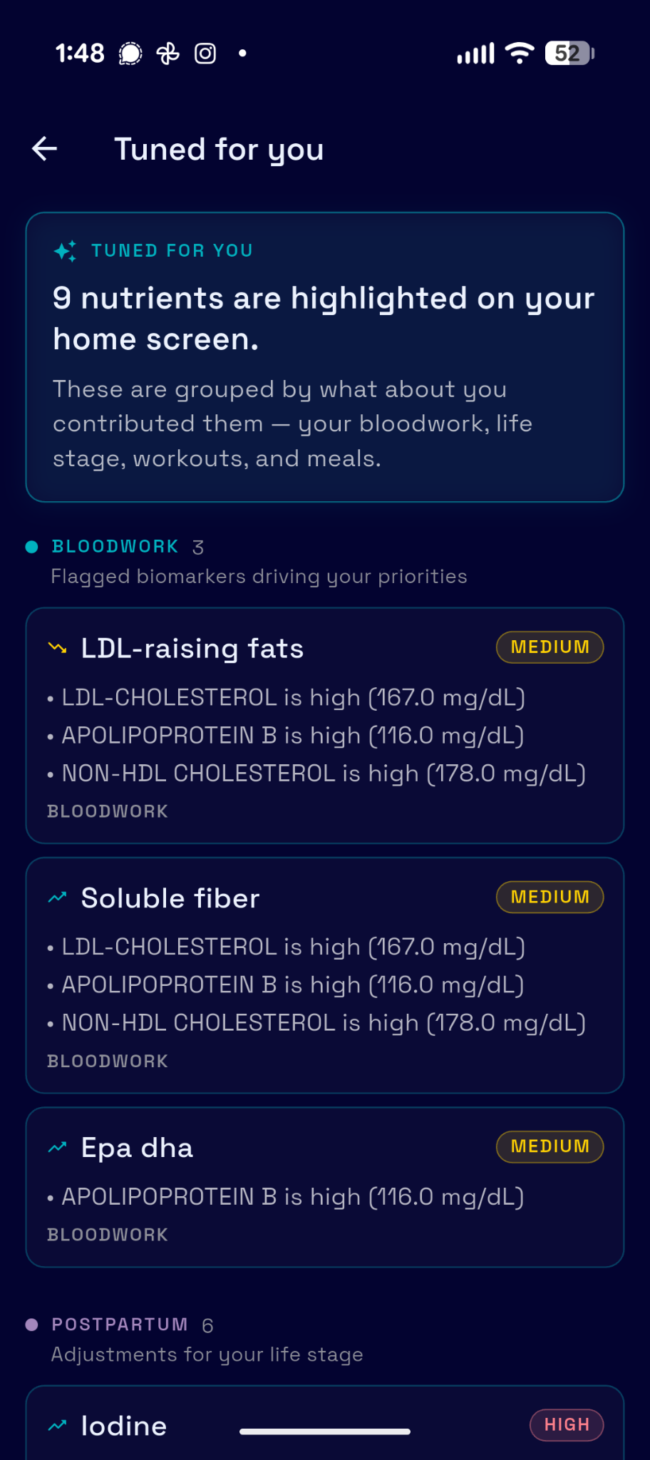 TUNA Nutrient Intelligence - View 1